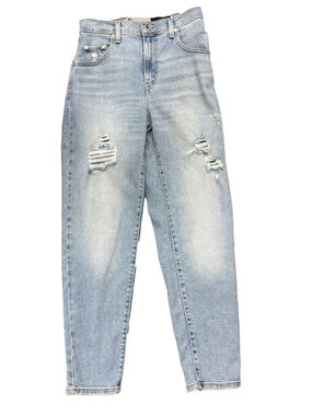 Levi’s SilverTab Mom Jeans Women’s W26 L27 Light Wash Distressed High Rise